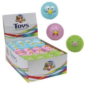 BALL EN CAOUTCHOUC FUNNY FACES 6,5 cm. SUJ.ASS.