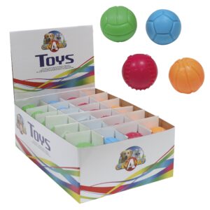 BALL EN CAOUTCHOUC SPORTY 6,5 cm. SUJ.ASS.