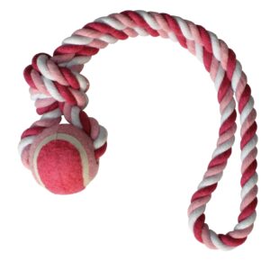 CORDE 1 NOEUD AVEC BALL ROSE SM CM.5X33