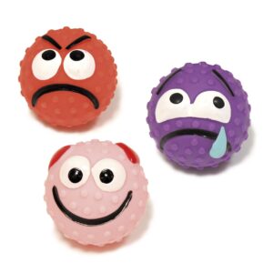 JEU EN VINYLE EMOTICON BALLE 6,5 cm SUJ.ASS.