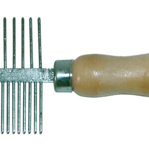 PETTINE DOPPIO MANICO LEGNO .