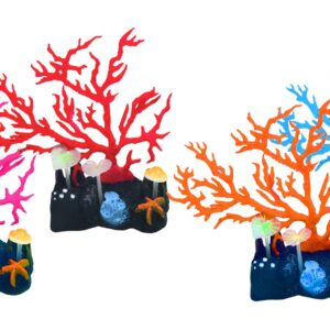 FLUO REEF CORAIL MIX.COL. 17x7x17cm