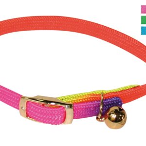 COLLIER NYLON ELASTIC C/CAMP. ARCOBALENO .