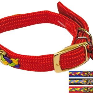 COLLIER NYLON ÉLASTIQUE A/CLOCHE ET TRESSE .