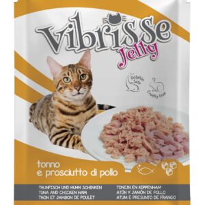 VIBRISSE SACHET JELLY THON,JAMB.POULET70 g