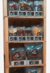 DISPL.WOOD BOXES NIKI NATURAL BARF D 174PCS