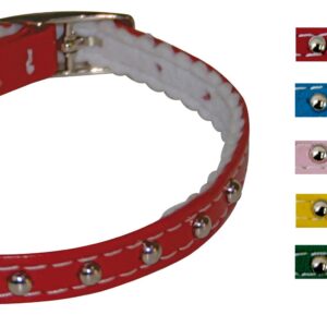 COLLIER EN CUIR POUR CHATS AVEC GOUJONS