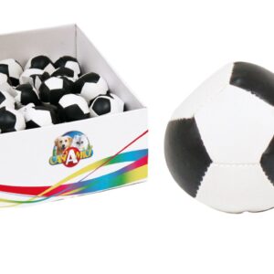 BALLON DE FOOTBALL SOFT B/NOIR MM.50 .