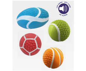 LATEX TOY FLUO BALLS MIX.COL 7,5-10cm