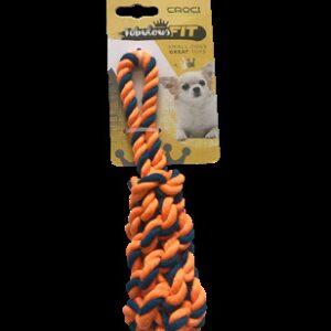 COTTON BONE BRAID MINI 19 CM ORANGE/BLUE