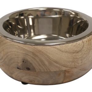 STEEL/WOOD BOWL