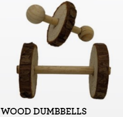 WOOD DUMBELLE DIAM4,5 X9CM 2PZ