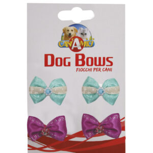 BOWS FOR DOGS WITH CLIP 2 4 PCS