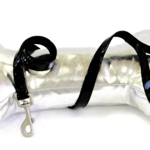LEATHERETTE LEAD GLOSSY CM.120X20MM. BLACK