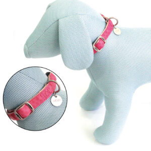 LEATHERETTE ADJUST.COLLAR MYLORD CM.48-70X25MM.PINK
