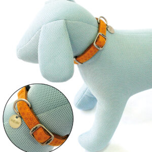 LEATHERETTE ADJUST.COLLAR MYLORD CM.35-50X20MM.BEIGE