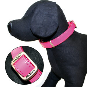 LEATHERETTE ADJUST.COLLAR GLOSSY CM.20-30X10MM.FUXIA