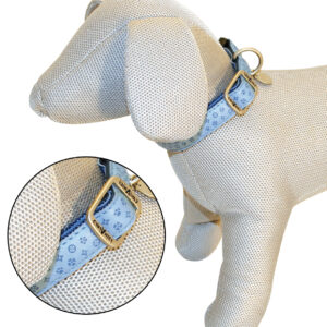 LEATHERETTE ADJUST.COLLAR MYLORD 20-30X10MM LIGHT BLUE