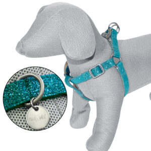 ADJUSTABLE GLITTERED BIB CM45-75X20MM LIGHT BLUE