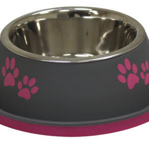 STEEL BOWL NO-SPILL GREY 400ml/20cm
