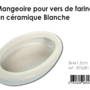 White worm dish 8x4x1.5cm