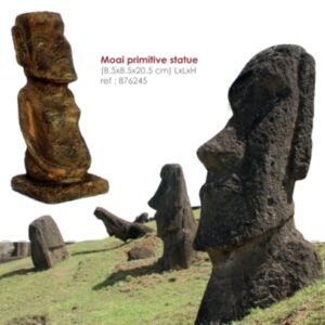 Moai primitive statue 8.5x8.5x20.5 cm