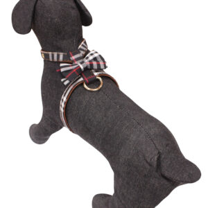 HARNESS TARTAN BLACK S 1X26-40 CM