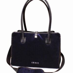 BAG BLACK VELOUR 40X22X30 CM
