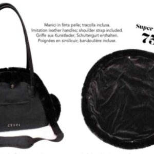 BAG PLUSHIE BLACK 36X22X25 CM