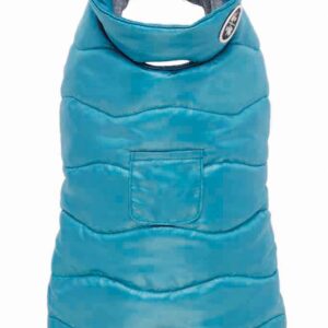 PADDED JACKET LEAVES PETROL