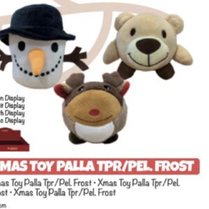XMAS TOY PALLA TPR/PEL. FROST 14 cm SOG.AS