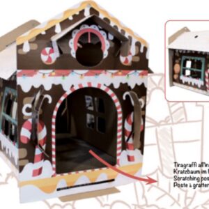 CART.SCRAT.HOUSE XMAS GINGERBREAD42x35x50c
