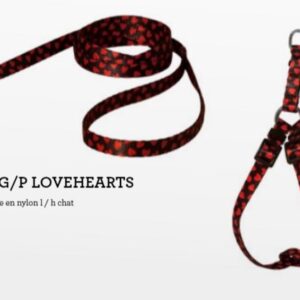 PARURE CHAT NYLON LOVEHEARTS