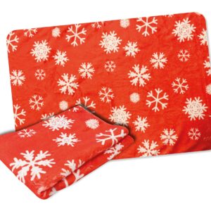 COUVERT XMAS RED SNOW 100X70 cm