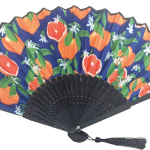 ÉVENTAIL BLUE CITRUS 21X38 CM