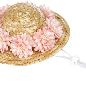 CHAPEAU DE PAILLE FLEURS 8CM