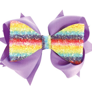 NOEUD A/CLIP RAINBOW 11X8CM