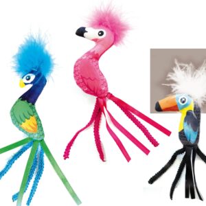Jouet chat peroquet avec catnip 9mc
