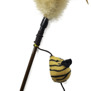 Jouet chat canne sourris plumes