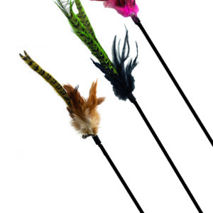 Jouet chat canne plule 47cm