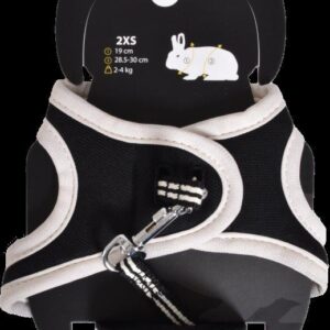 PACK RONGEUR HARNAIS + LAISSE STRIPE NOIR